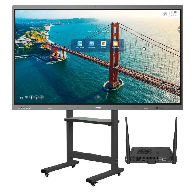 Інтерактивна панель Vivitek NovoTouch 86" (BK862i), комп. модуль (i5 12Gen/16/512/W11Pro), мобільний стенд